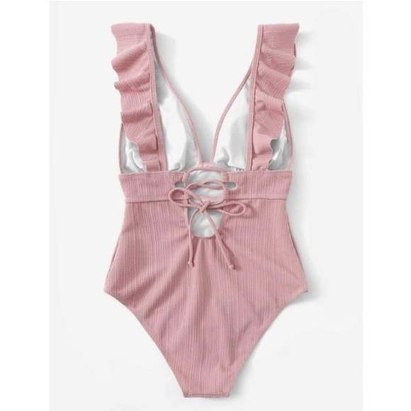 🔥💥CLEARANCE SALE🌟⚡️Blush Ruffle Monokini - Picture 2 of 3